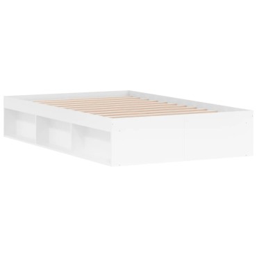 vidaXL Πλαίσιο Κρεβατιού Λευκό 120 x 190 εκ. Small Double