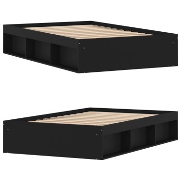 vidaXL Πλαίσιο Κρεβατιού Μαύρο 120 x 200 εκ.