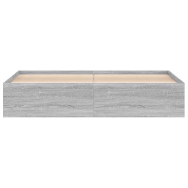 vidaXL Πλαίσιο Κρεβατιού Γκρι Sonoma 180 x 200 εκ. Super King