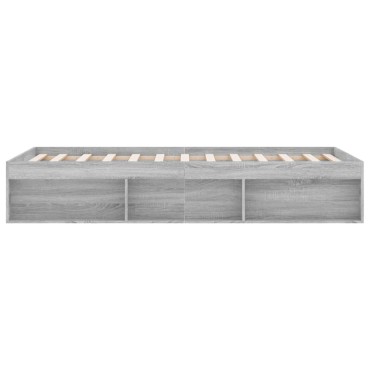 vidaXL Πλαίσιο Κρεβατιού Γκρι Sonoma 180 x 200 εκ. Super King