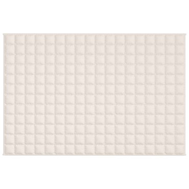 vidaXL Κουβέρτα Βαρύτητας Ανοιχτό Κρεμ 122 x 183 εκ. 9 κ. Υφασμάτινη