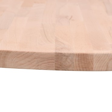 vidaXL Επιφάνεια Τραπεζιού Στρογγυλή 90x1,5cm Μασίφ Ξύλο Οξιάς 1 τεμ.