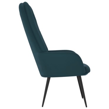 vidaXL Πολυθρόνα Relax Μπλε Βελούδινη 70x77x98cm 1 τεμ.
