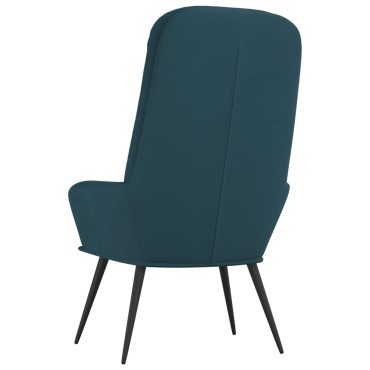 vidaXL Πολυθρόνα Relax Μπλε Βελούδινη 70x77x98cm 1 τεμ.