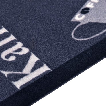 vidaXL Πατάκι Κουζίνας Σχέδιο Coffee Μπλε Πλενόμενο 45 x 150 εκ.