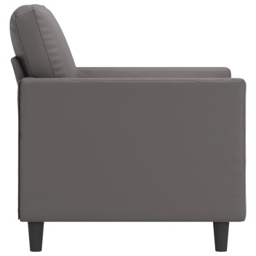 vidaXL Πολυθρόνα Γκρι Συνθετικό δέρμα 80x77x80cm 1 τεμ. Γωνιακός