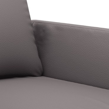 vidaXL Πολυθρόνα Γκρι Συνθετικό δέρμα 80x77x80cm 1 τεμ. Γωνιακός