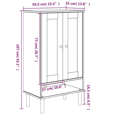 vidaXL Παπουτσοθήκη SENJA Λευκή / Ρατάν 59,5x35x107cm Μασίφ Ξύλο