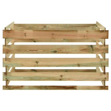 vidaXL Κομποστοποιητής με Σανίδες 120x120x70 εκ. Εμποτισμ. Ξύλο Πεύκου