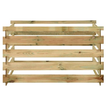 vidaXL Κομποστοποιητής με Σανίδες 120x120x70 εκ. Εμποτισμ. Ξύλο Πεύκου