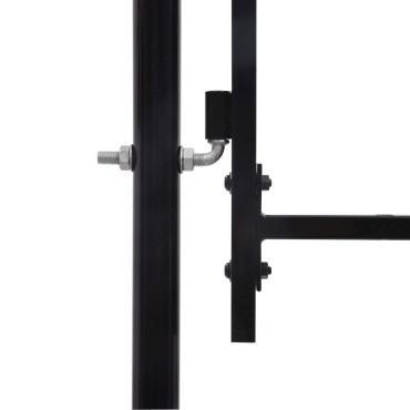 vidaXL Καγκελόπορτα Μαύρη 2 x 4 μ. Ατσάλινη