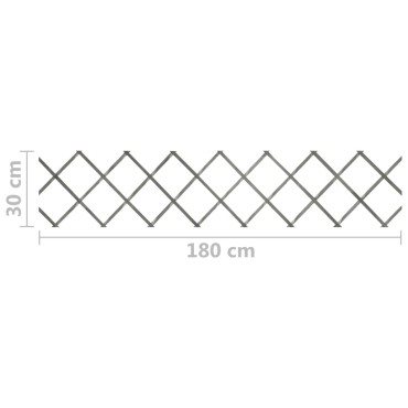 vidaXL Καφασωτό Φράχτης 5 τεμ. Γκρι 180x30cm από Μασίφ Ξύλο Ελάτης