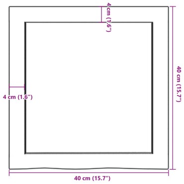 vidaXL Ράφι Τοίχου Ανοιχτό Καφέ 40x40x(2-6)cm Επεξ. Μασίφ Ξύλο Δρυός 1 τεμ.