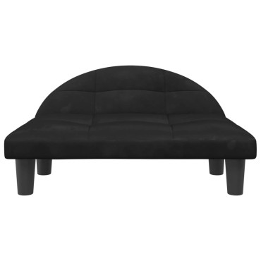 vidaXL Κρεβάτι Σκύλου Μαύρο 70 x 52 x 30 εκ. Βελούδινο