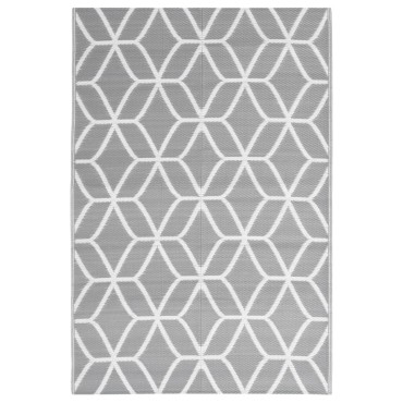 vidaXL Χαλί εξωτερικού χώρου ARAKIL Γκρι 140x200 cm PP
