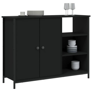 vidaXL Μπουφές Μαύρος 100x33x75cm από Επεξεργασμένο Ξύλο 1 τεμ.