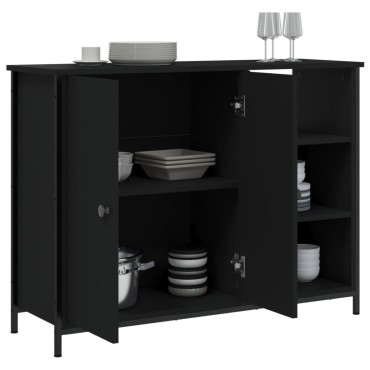 vidaXL Μπουφές Μαύρος 100x33x75cm από Επεξεργασμένο Ξύλο 1 τεμ.