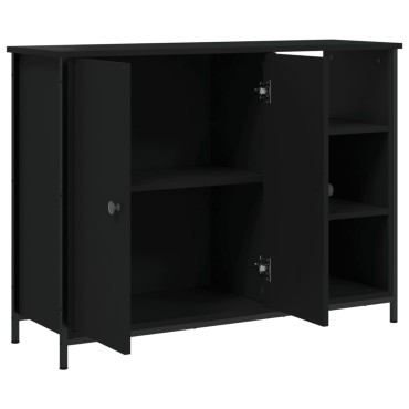 vidaXL Μπουφές Μαύρος 100x33x75cm από Επεξεργασμένο Ξύλο 1 τεμ.