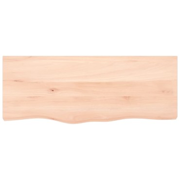 vidaXL Ράφι Τοίχου 100x40x(2-6)cm από Ακατέργαστο Μασίφ Ξύλο Δρυός 1 τεμ.