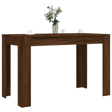 vidaXL Τραπεζαρία Καφέ Δρυς 120x60x76cm από Επεξεργασμένο Ξύλο 1 τεμ.