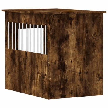 vidaXL Κλουβί Σκύλου Καπνιστή Δρυς 55x80x68 εκ. από Επεξεργ. Ξύλο