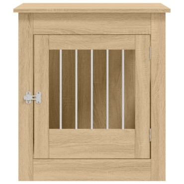 vidaXL Κλουβί Σκύλου Sonoma Δρυς 64,5 x 80 x 71 εκ. από Επεξεργ. Ξύλο