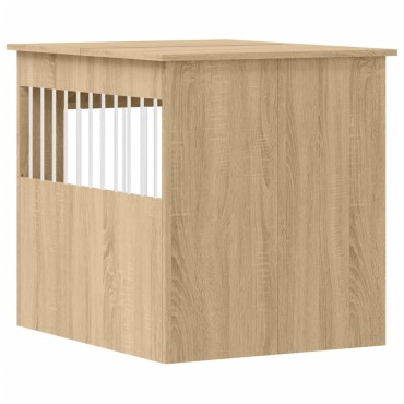 vidaXL Κλουβί Σκύλου Sonoma Δρυς 64,5 x 80 x 71 εκ. από Επεξεργ. Ξύλο