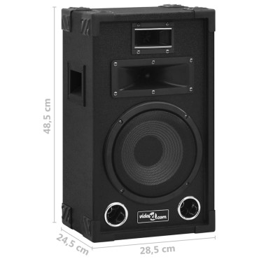 vidaXL Ηχεία Επαγγελματικά Παθητικά Hifi 2 τεμ. Μαύρα 800 W
