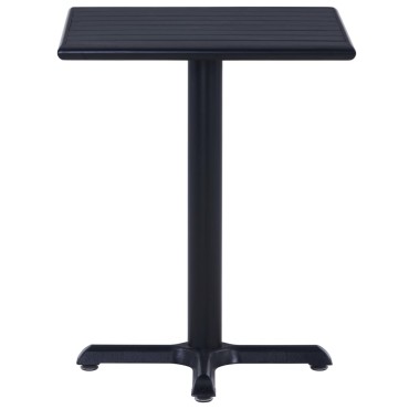 vidaXL Τραπέζι Κήπου Μαύρο 60x60x75cm 1 τεμ.
