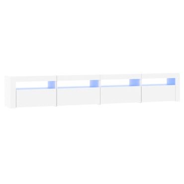vidaXL Έπιπλο Τηλεόρασης με LED Λευκό 240x35x40cm