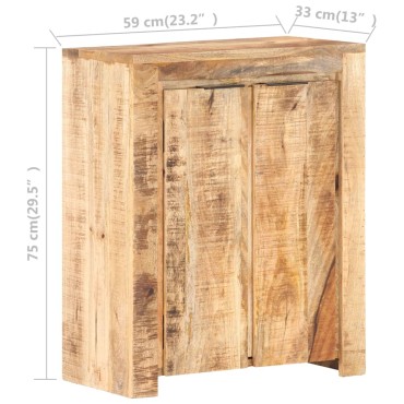 vidaXL Ντουλάπι 59x33x75cm από Ακατέργαστο Ξύλο Μάνγκο 1 τεμ.