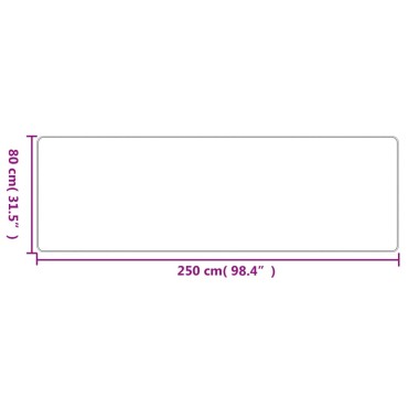 vidaXL Χαλί Διάδρομος Εμφάνιση Σιζάλ Ασημί 80x250cm