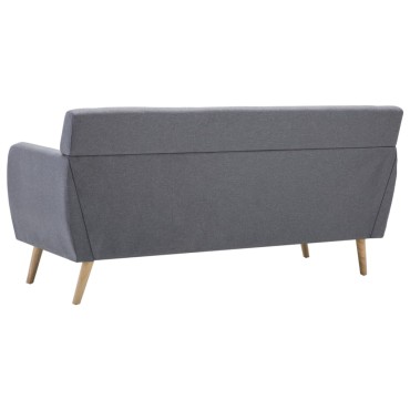 vidaXL Καναπές Τριθέσιος Αν. Γκρι 172x70x82cm Υφασμάτινη Ταπετσαρία 1 τεμ.