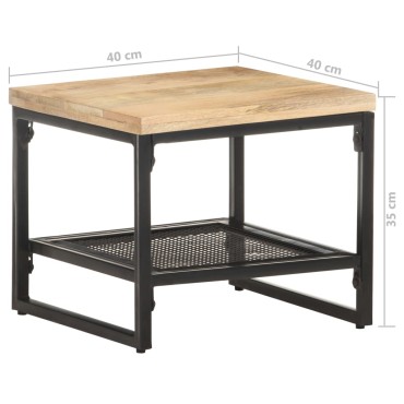 vidaXL Τραπεζάκι Βοηθητικό 40x40x35cm Μασίφ Ξύλο Μάνγκο 1 τεμ.