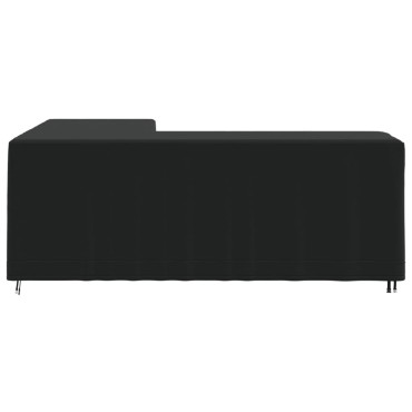 vidaXL Κάλυμμα Γωνιακού Καναπέ Μαύρο 254x254x80cm Ύφασμα Oxford 420D 1 τεμ.