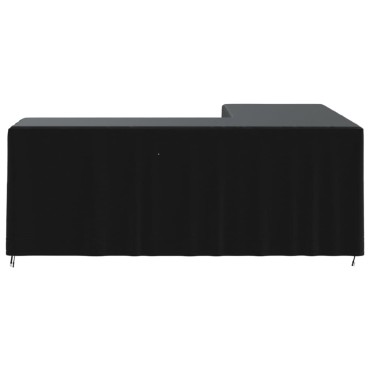 vidaXL Κάλυμμα Γωνιακού Καναπέ Μαύρο 254x254x80cm Ύφασμα Oxford 420D 1 τεμ.