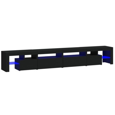 vidaXL Έπιπλο Τηλεόρασης με LED Μαύρο 260x36,5x40cm