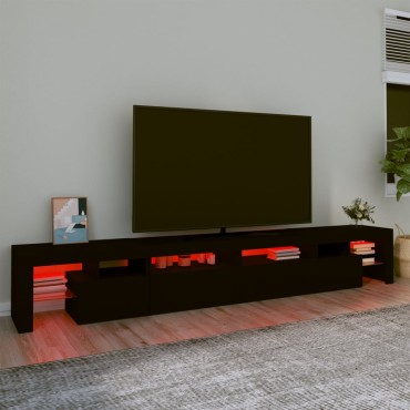 vidaXL Έπιπλο Τηλεόρασης με LED Μαύρο 260x36,5x40cm