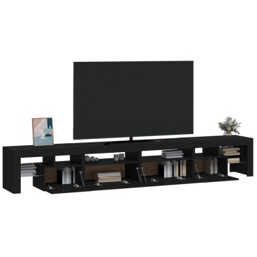 vidaXL Έπιπλο Τηλεόρασης με LED Μαύρο 260x36,5x40cm