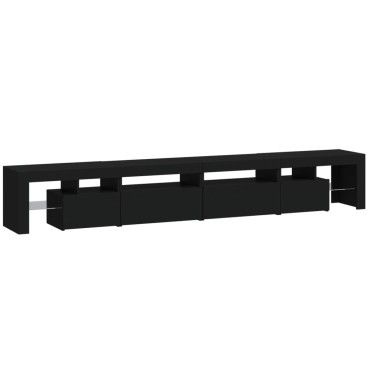 vidaXL Έπιπλο Τηλεόρασης με LED Μαύρο 260x36,5x40cm