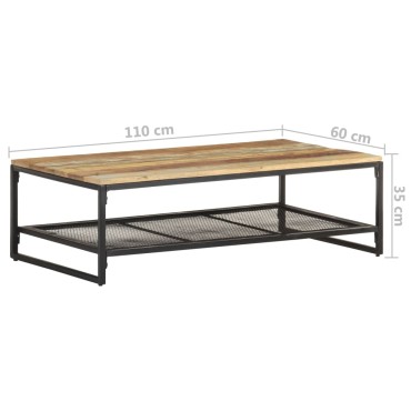 vidaXL Τραπεζάκι Σαλονιού 110x60x35cm Μασίφ Ανακυκλωμένο Ξύλο 1 τεμ.