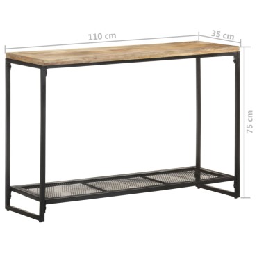 vidaXL Τραπέζι Κονσόλα 110x35x75cm από Μασίφ Ξύλο Μάνγκο 1 τεμ.