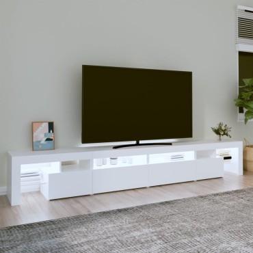 vidaXL Έπιπλο Τηλεόρασης με LED Λευκό 260x36,5x40cm
