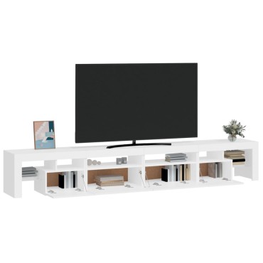 vidaXL Έπιπλο Τηλεόρασης με LED Λευκό 260x36,5x40cm