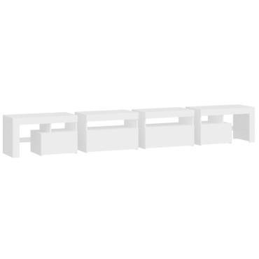 vidaXL Έπιπλο Τηλεόρασης με LED Λευκό 260x36,5x40cm