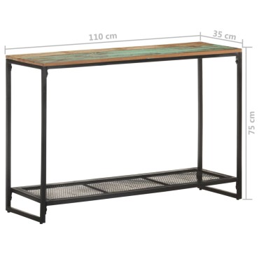vidaXL Τραπέζι Κονσόλα 110x35x75cm από Μασίφ Ανακυκλωμένο Ξύλο 1 τεμ.