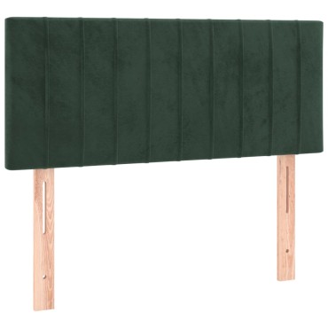 vidaXL Κεφαλάρι Κρεβατιού Σκούρο Πράσινο 90x5x78/88cm Βελούδινο 1 τεμ.