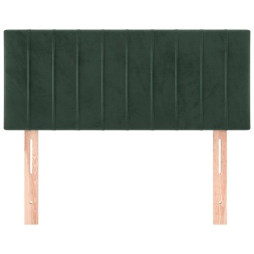 vidaXL Κεφαλάρι Κρεβατιού Σκούρο Πράσινο 90x5x78/88cm Βελούδινο 1 τεμ.