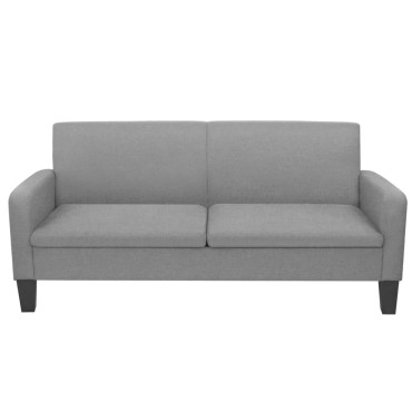 vidaXL Καναπές Τριθέσιος Ανοιχτό Γκρι 180x65x76cm 1 τεμ.