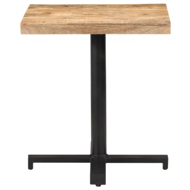 vidaXL Τραπέζι Bistro Τετράγωνο 70x70x75cm Ακατέργαστο Ξύλο Μάνγκο 1 τεμ.